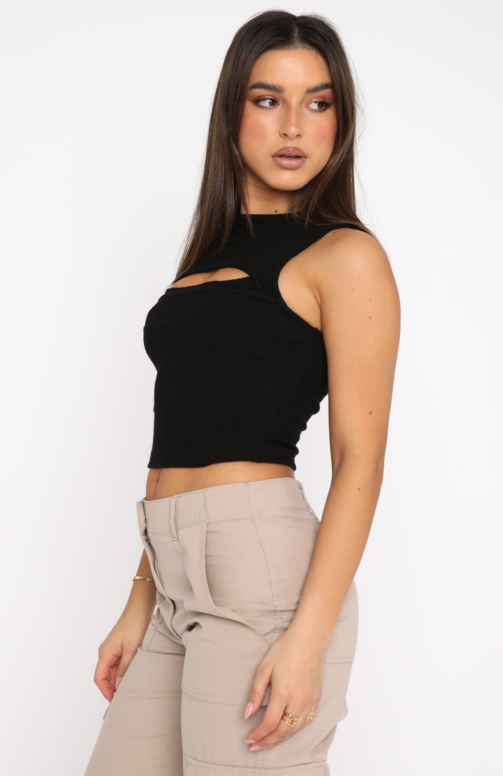 Learn The Ropes Crop Black sold by White Fox Boutique product image thumbnail 3