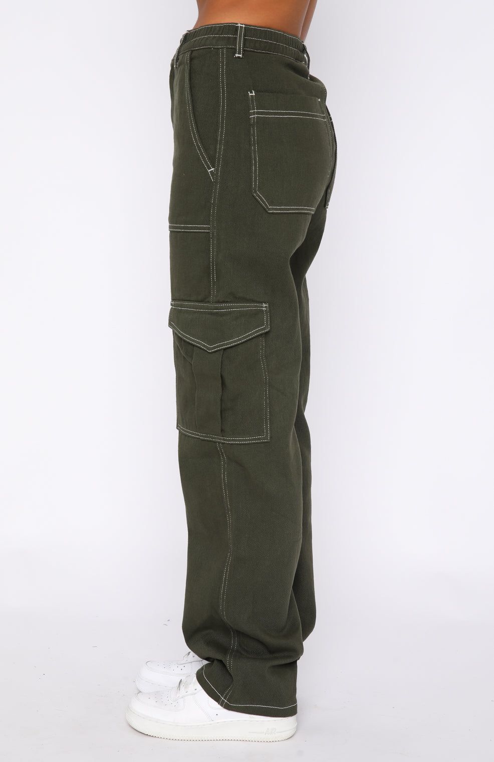 Keep On Moving Pants Khaki sold by White Fox Boutique product image thumbnail 3