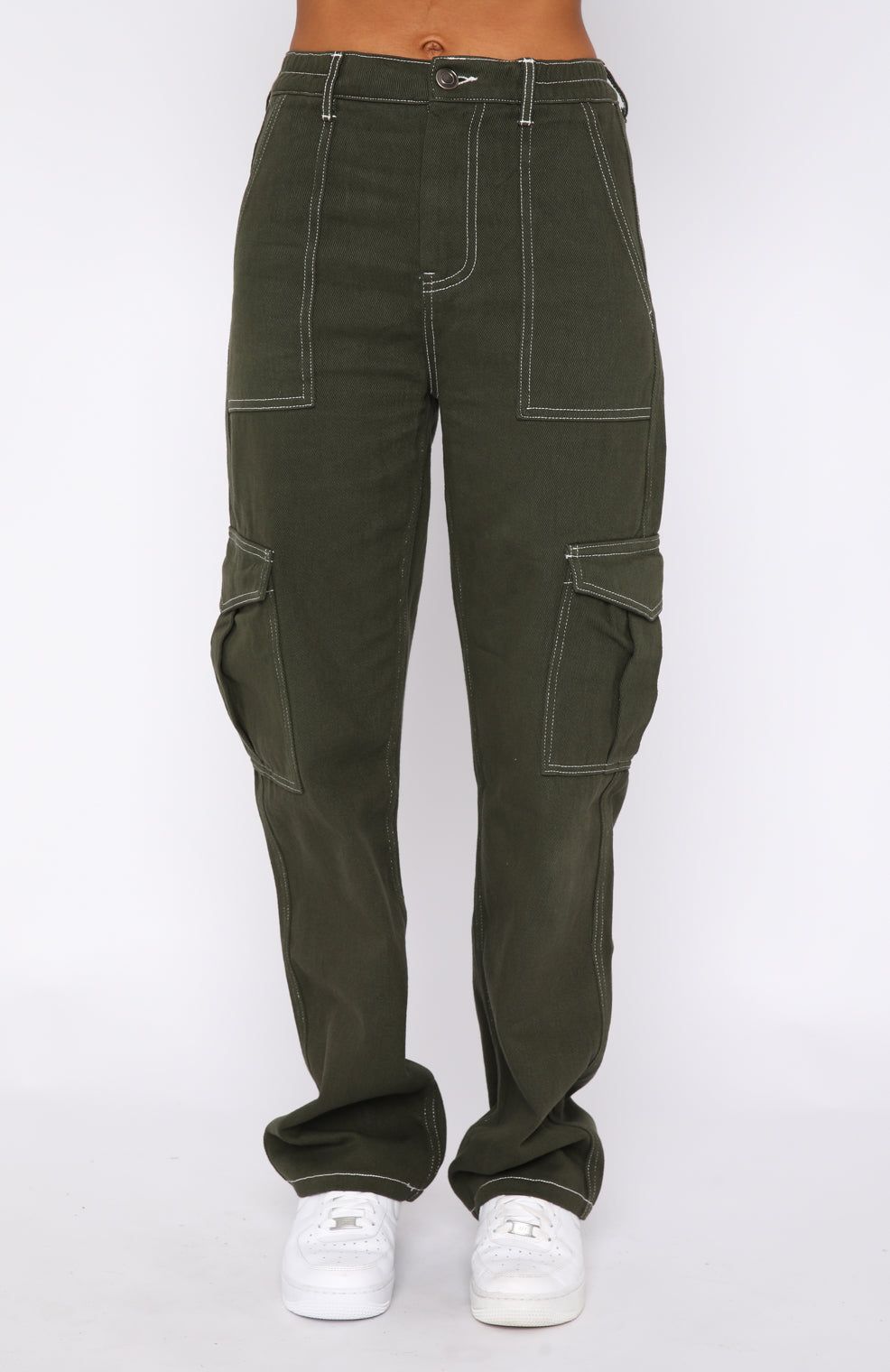 Keep On Moving Pants Khaki sold by White Fox Boutique product image thumbnail 2