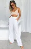 Live It Up Linen Pants White sold by White Fox Boutique