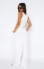 Live It Up Linen Pants White sold by White Fox Boutique