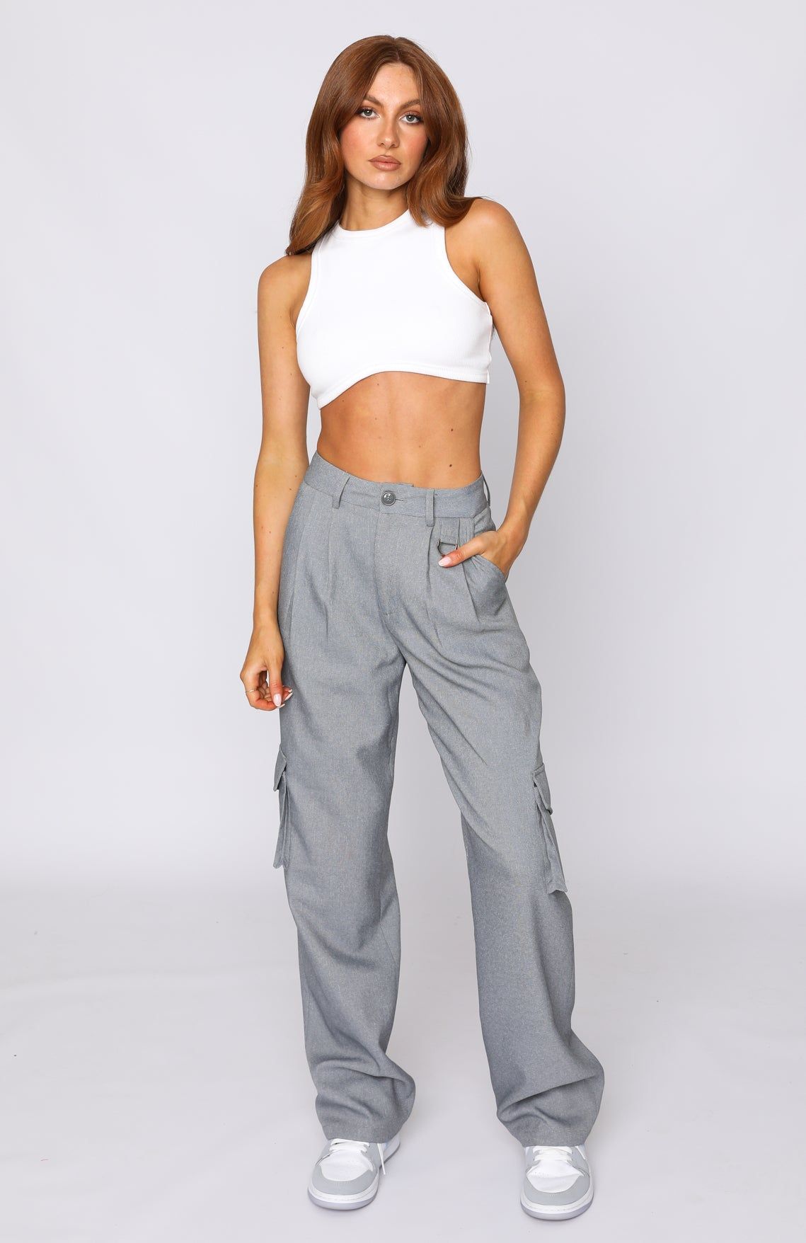 Make It Official Pants Grey sold by White Fox Boutique product image thumbnail 5