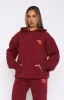 Capsule 9 Star Of The Moment Oversized Hoodie Burgundy sold by White Fox Boutique