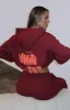 Capsule 9 Star Of The Moment Oversized Hoodie Burgundy sold by White Fox Boutique