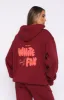 Capsule 9 Star Of The Moment Oversized Hoodie Burgundy sold by White Fox Boutique