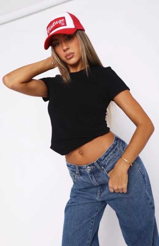 Adventure Always Trucker Hat Red/White sold by White Fox Boutique