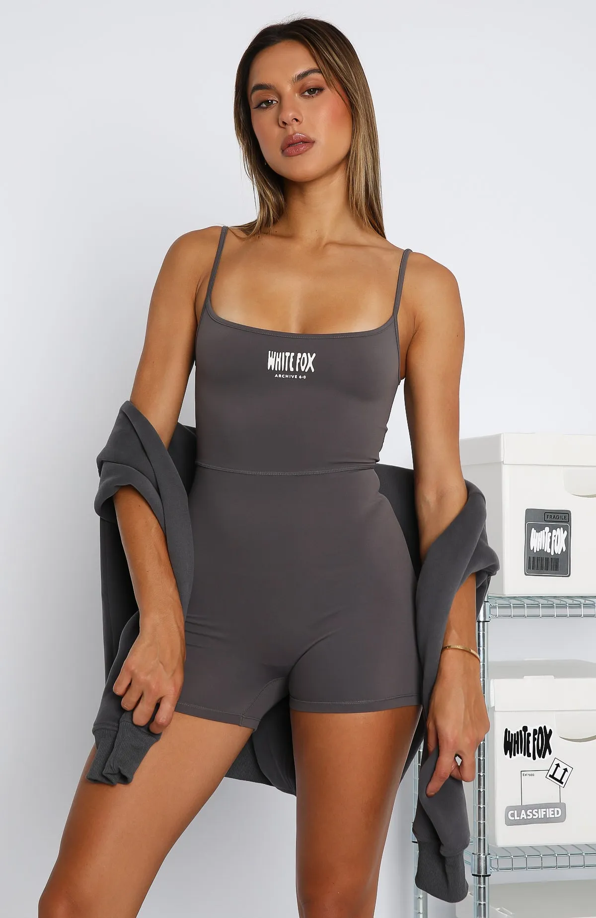 Archive 6.0 Playsuit Ash sold by White Fox Boutique product image thumbnail 3