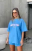 Offstage Oversized Tee Azure sold by White Fox Boutique