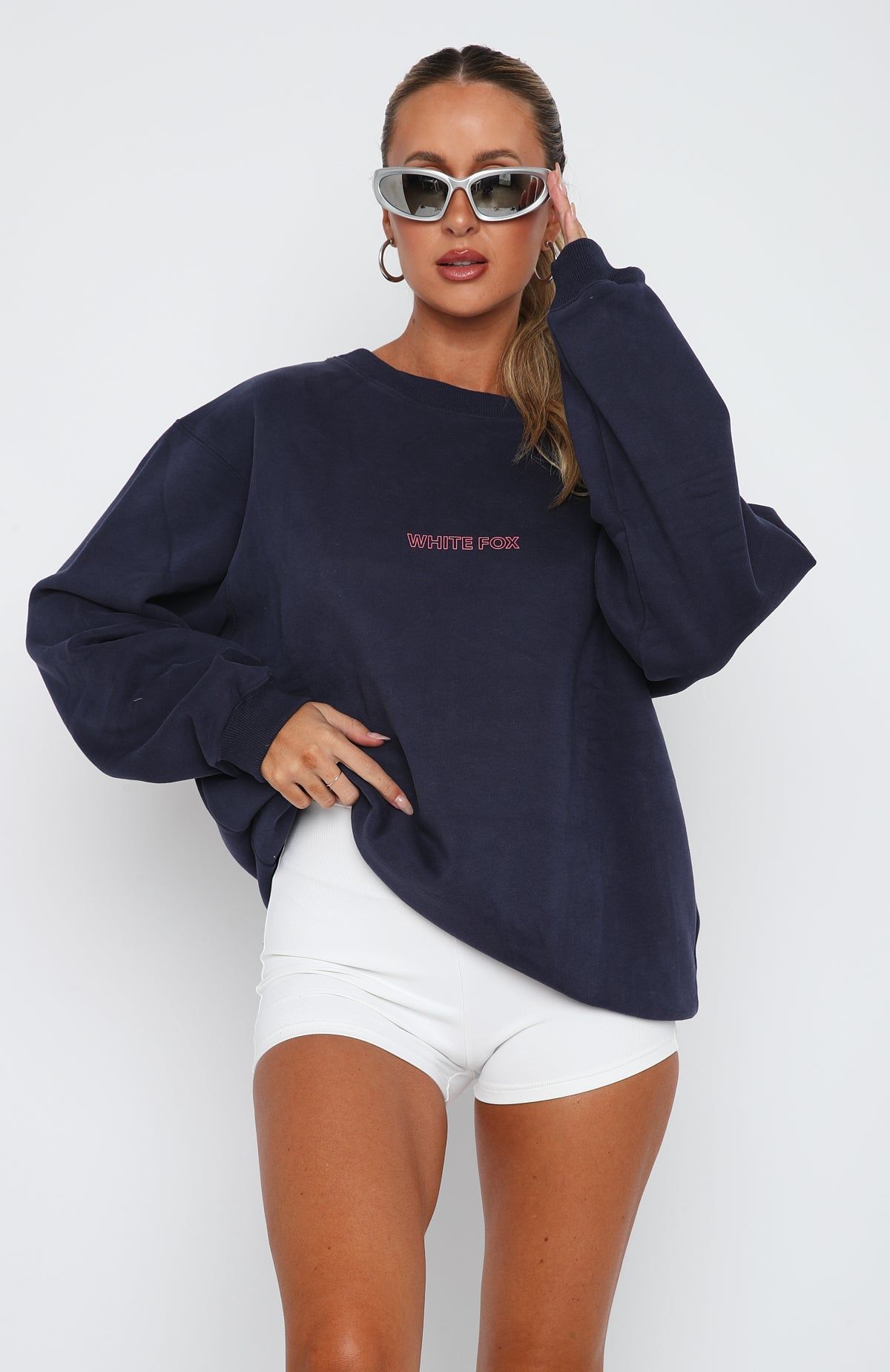 Catching Flights Oversized Sweater Navy sold by White Fox Boutique product image thumbnail 2