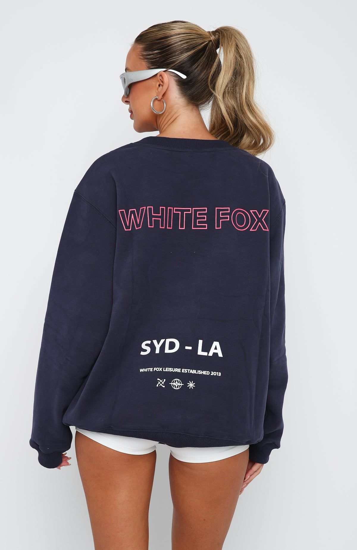 Catching Flights Oversized Sweater Navy sold by White Fox Boutique product image thumbnail 5