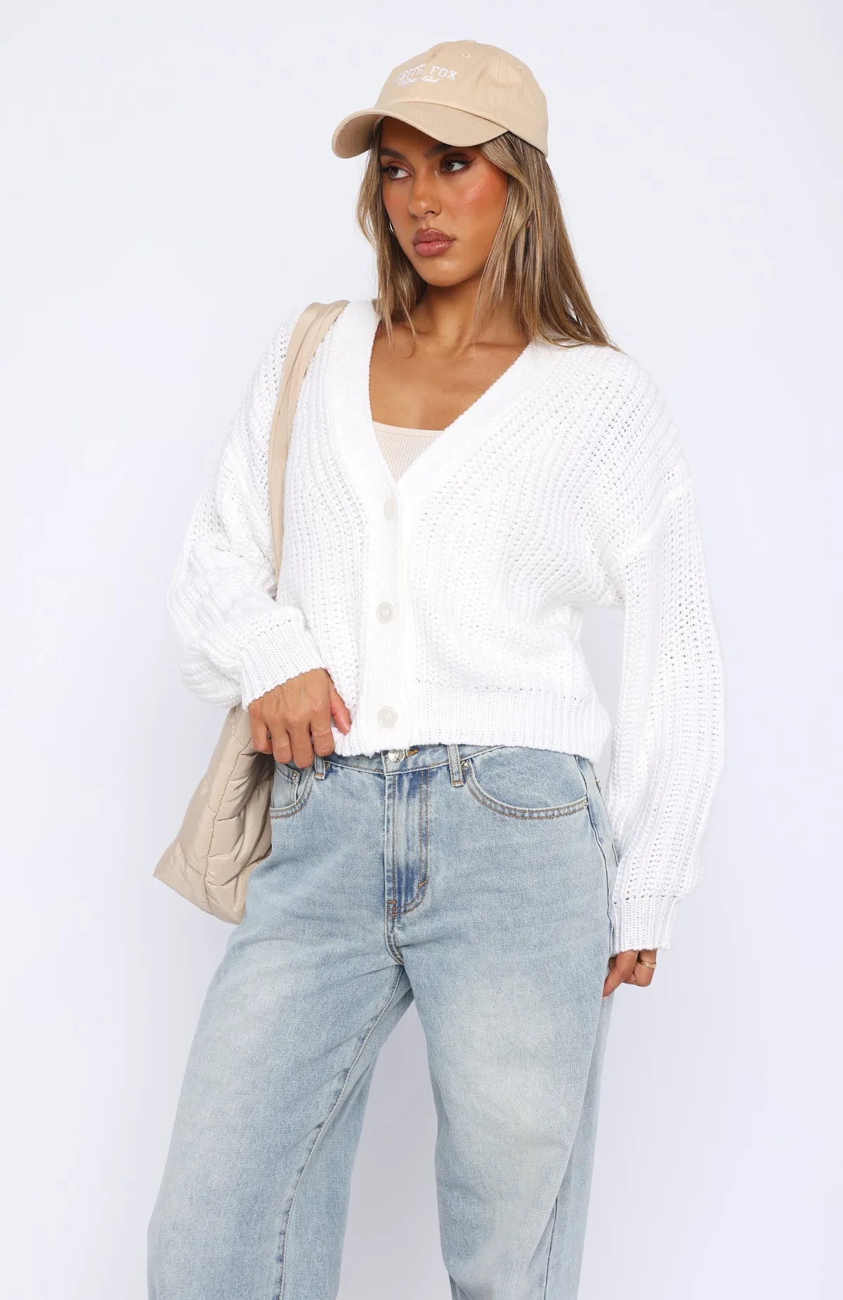 Golden Moments Knit Cardigan Off White sold by White Fox Boutique product image thumbnail 2
