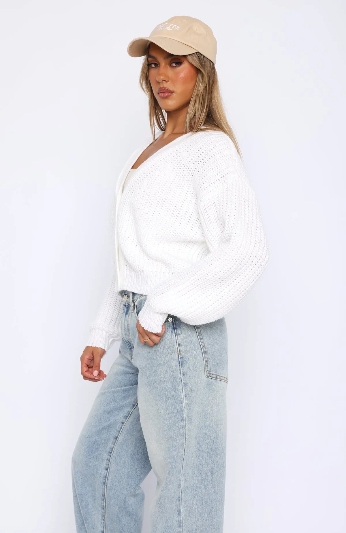 Golden Moments Knit Cardigan Off White sold by White Fox Boutique product image thumbnail 3