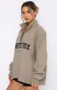 High Standard Zip Front Sweater Mocha sold by White Fox Boutique