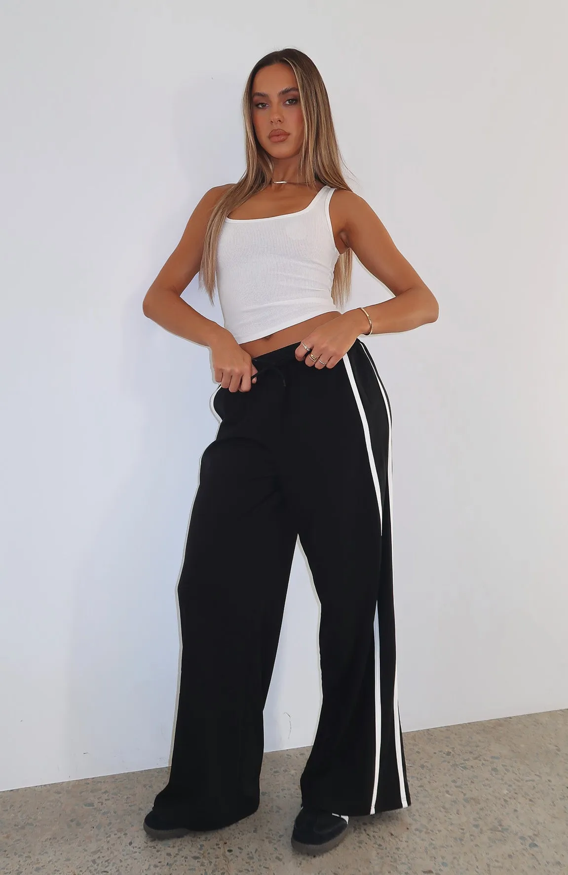 Good For You Track Pants Black sold by White Fox Boutique