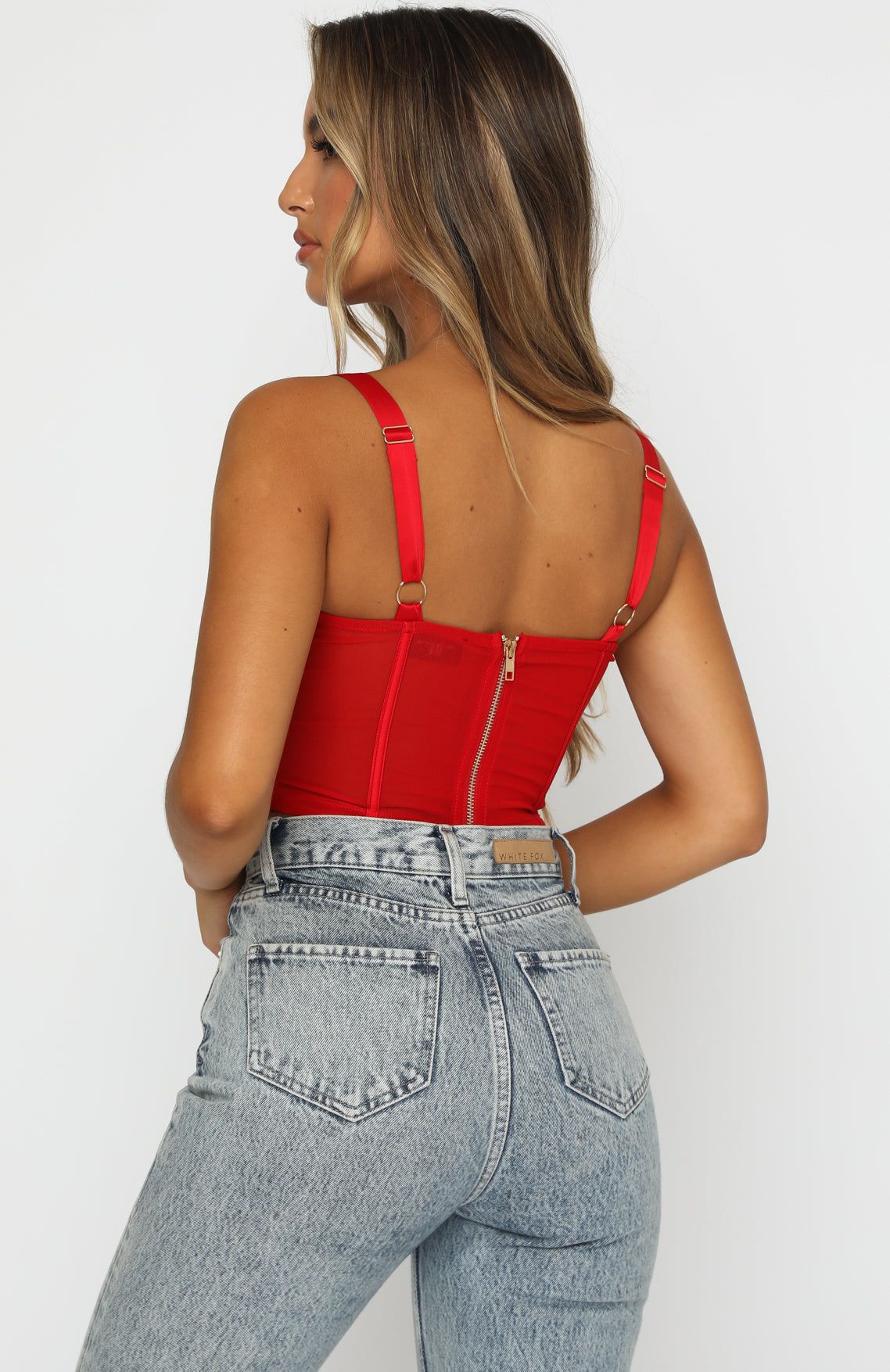 Gimme Love Bustier Red sold by White Fox Boutique product image thumbnail 4