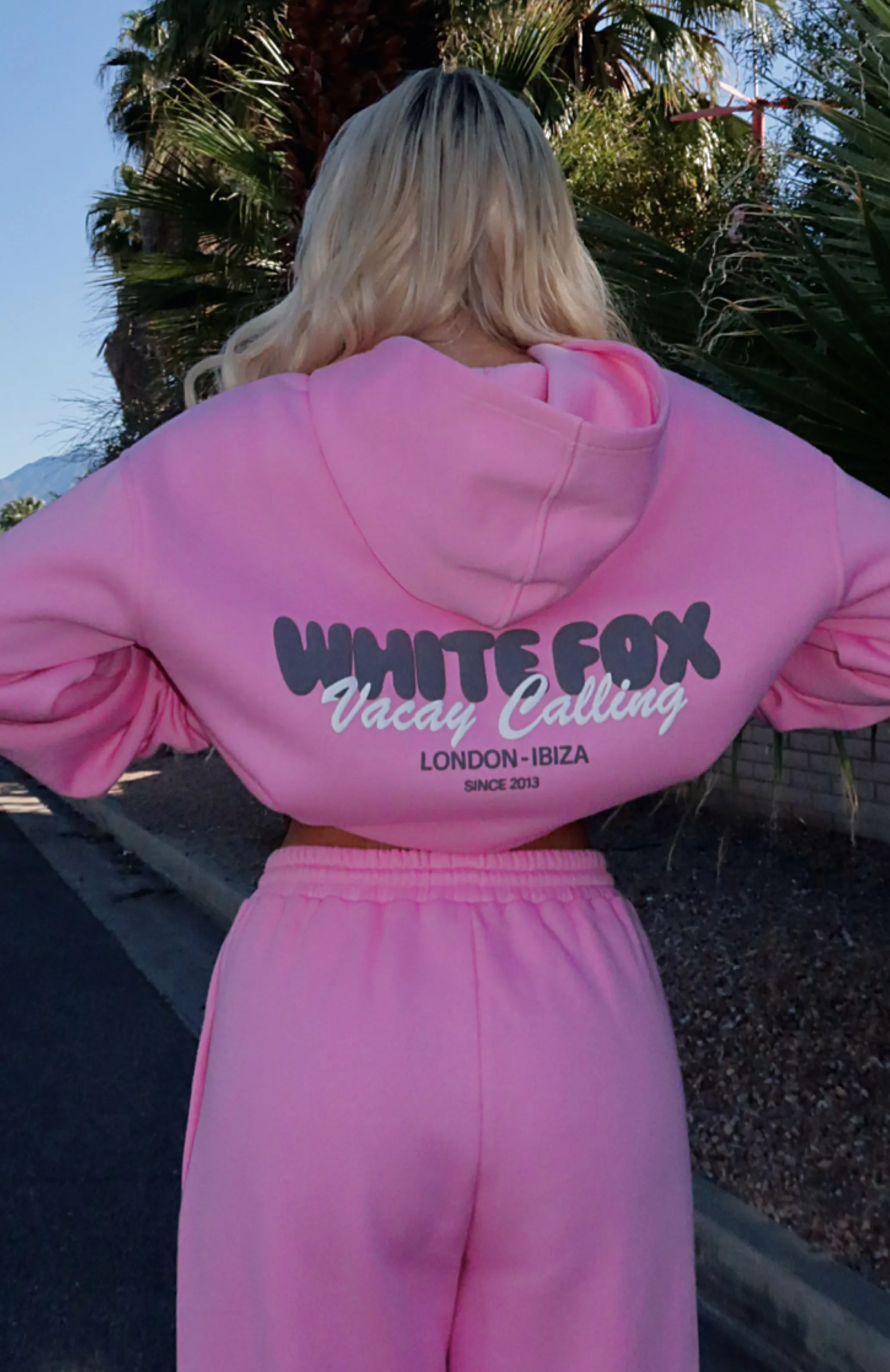 Vacay Calling Oversized Hoodie Pink sold by White Fox Boutique