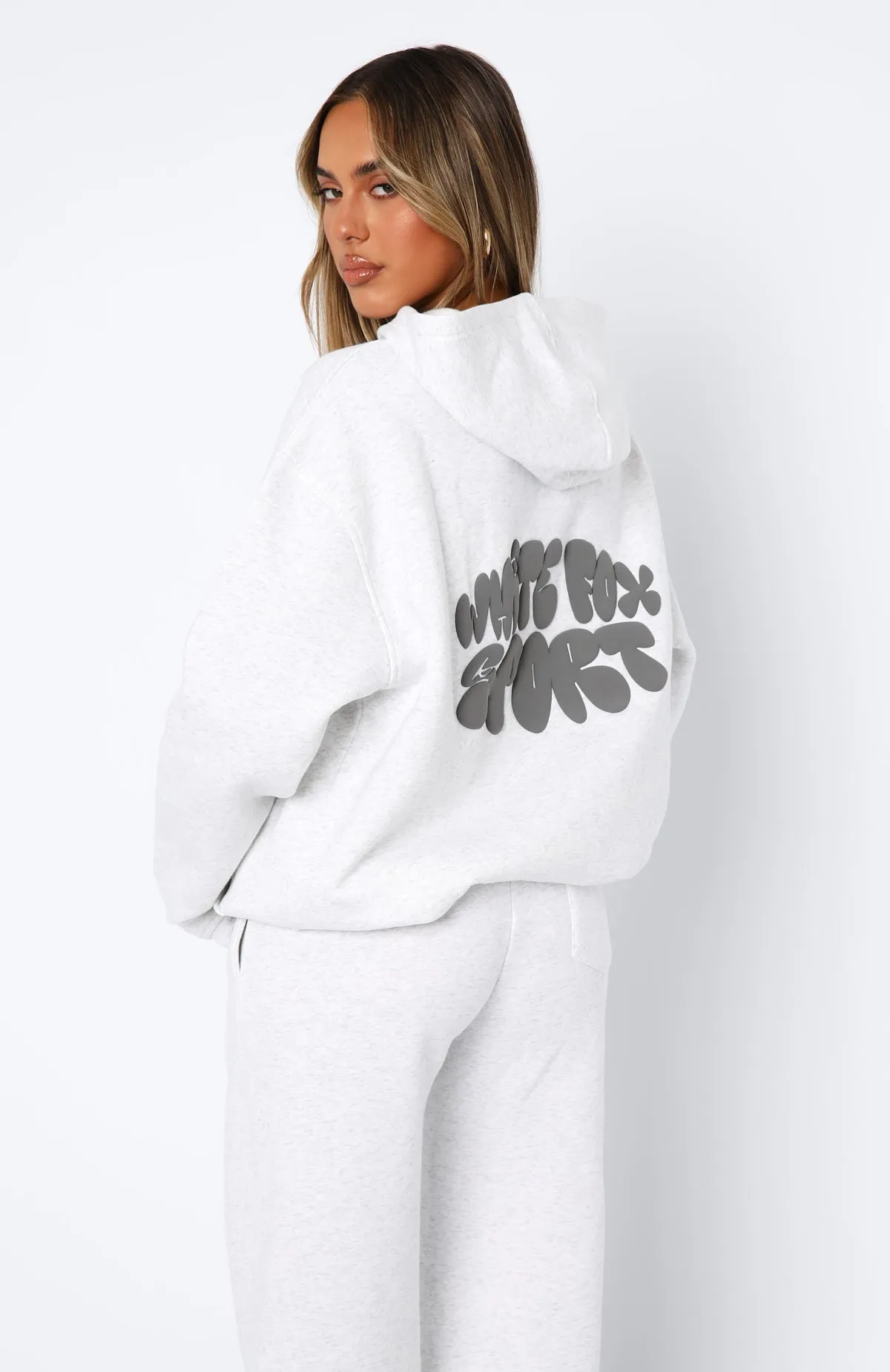Sport Luxe Oversized Hoodie Grey Marle | Parallel