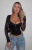 Magical Foresight Long Sleeve Bustier Black sold by White Fox Boutique