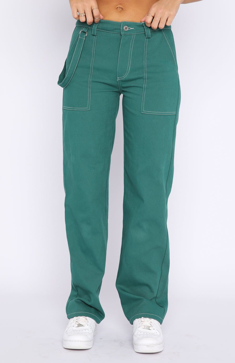 Right Way Pants Forest Green sold by White Fox Boutique product image thumbnail 2