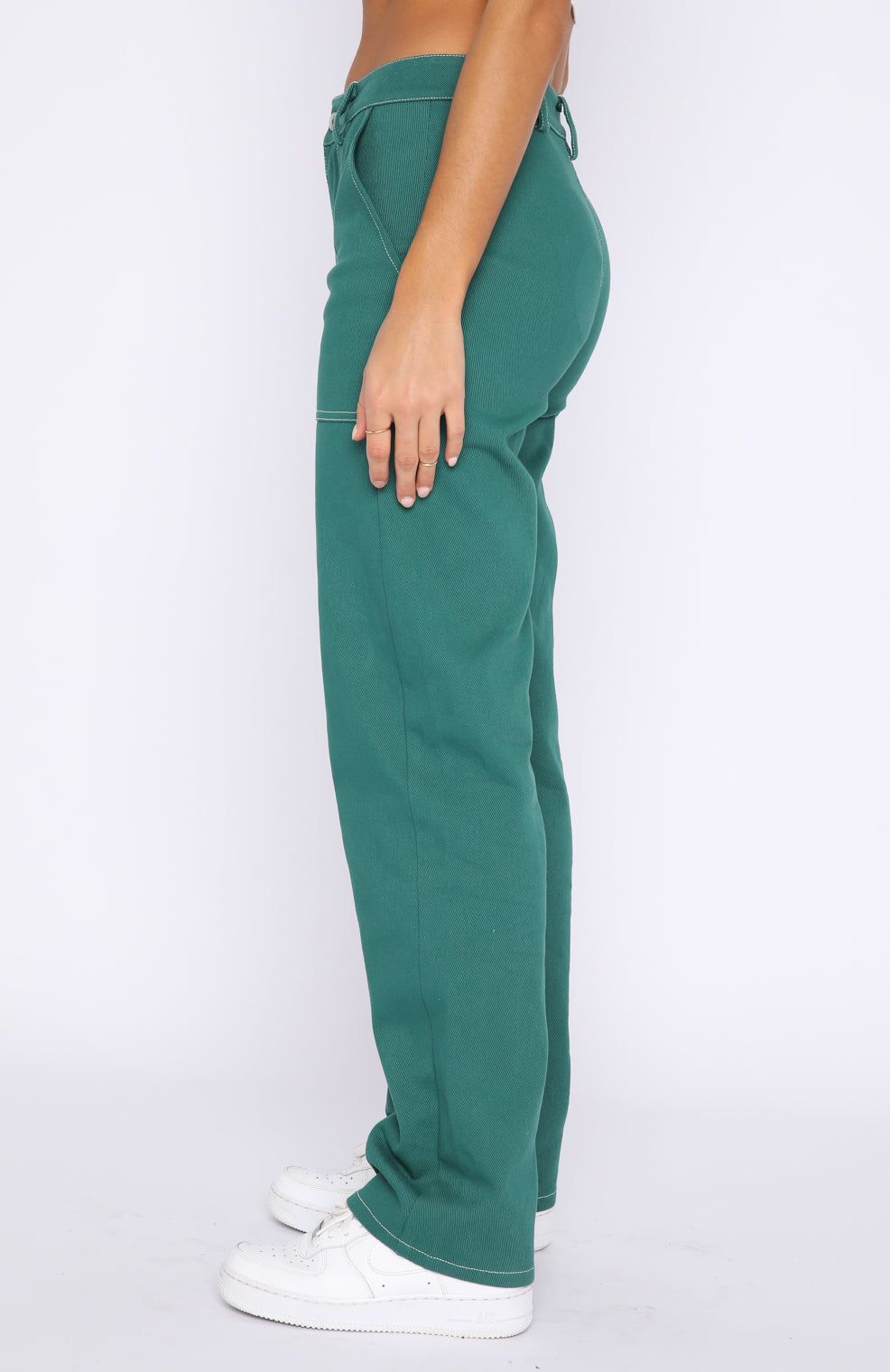 Right Way Pants Forest Green sold by White Fox Boutique product image thumbnail 3