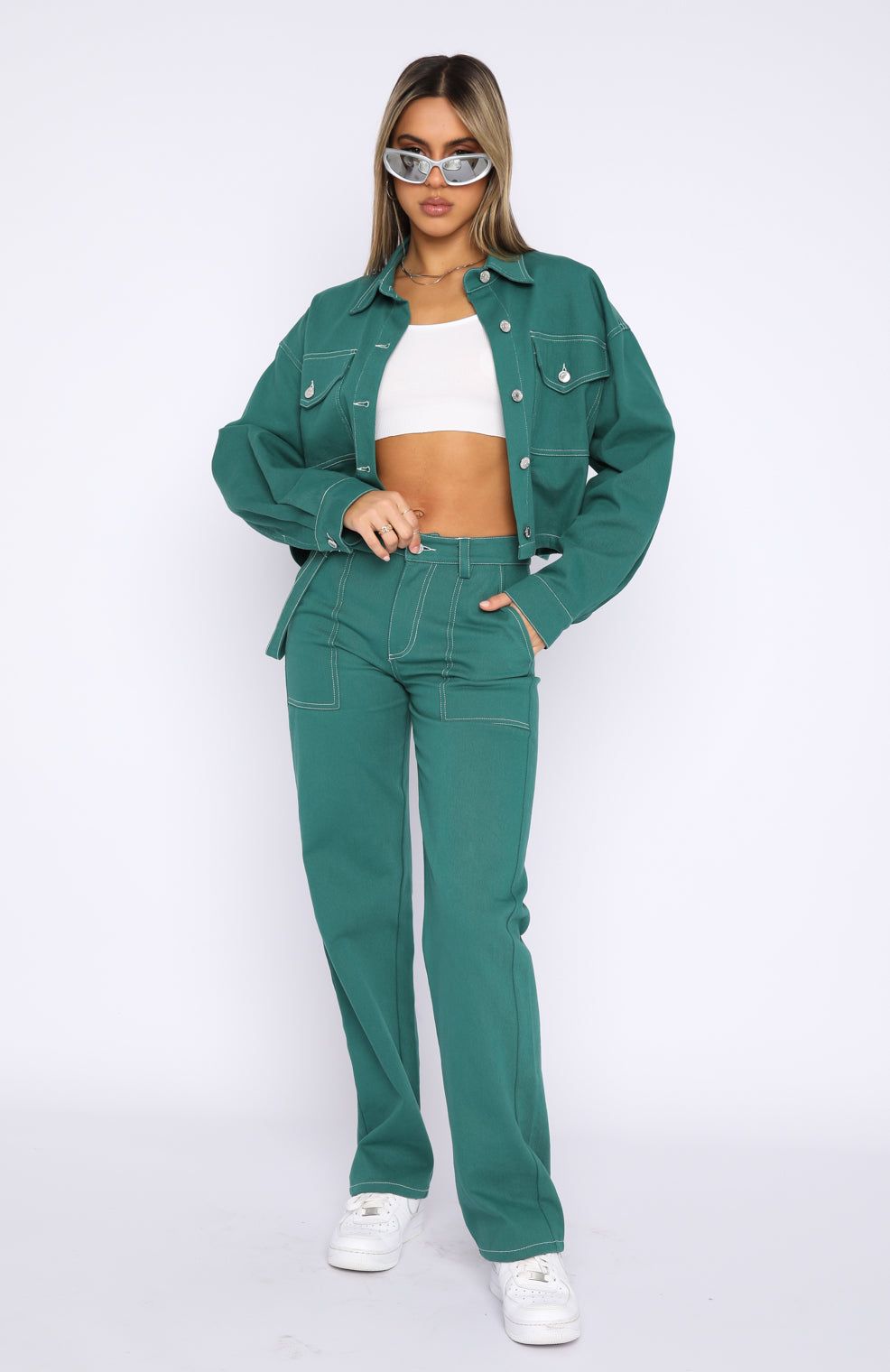 Right Way Pants Forest Green sold by White Fox Boutique product image thumbnail 5