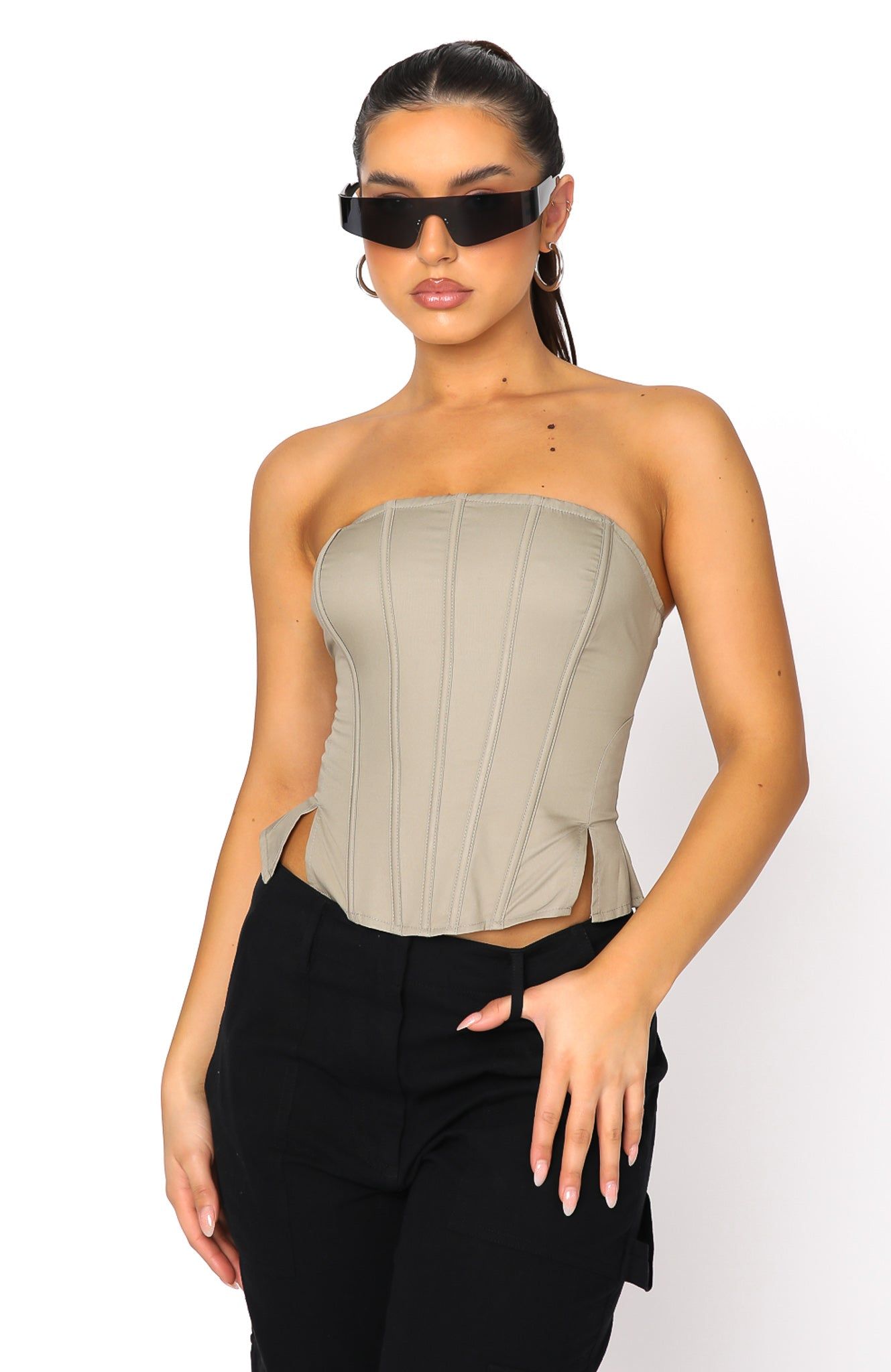 Always A Good Idea Bustier Mushroom sold by White Fox Boutique product image thumbnail 2