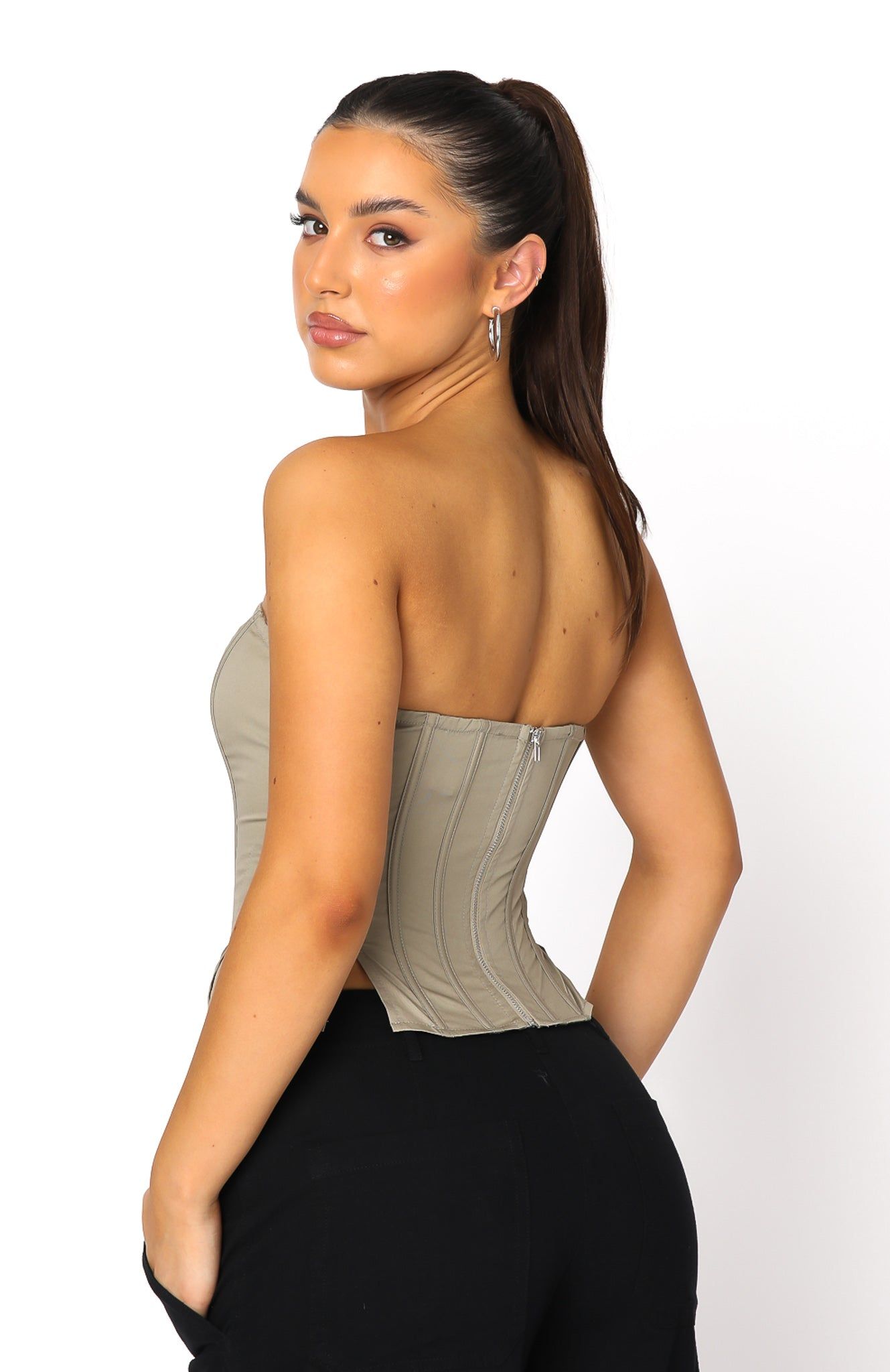 Always A Good Idea Bustier Mushroom sold by White Fox Boutique product image thumbnail 4