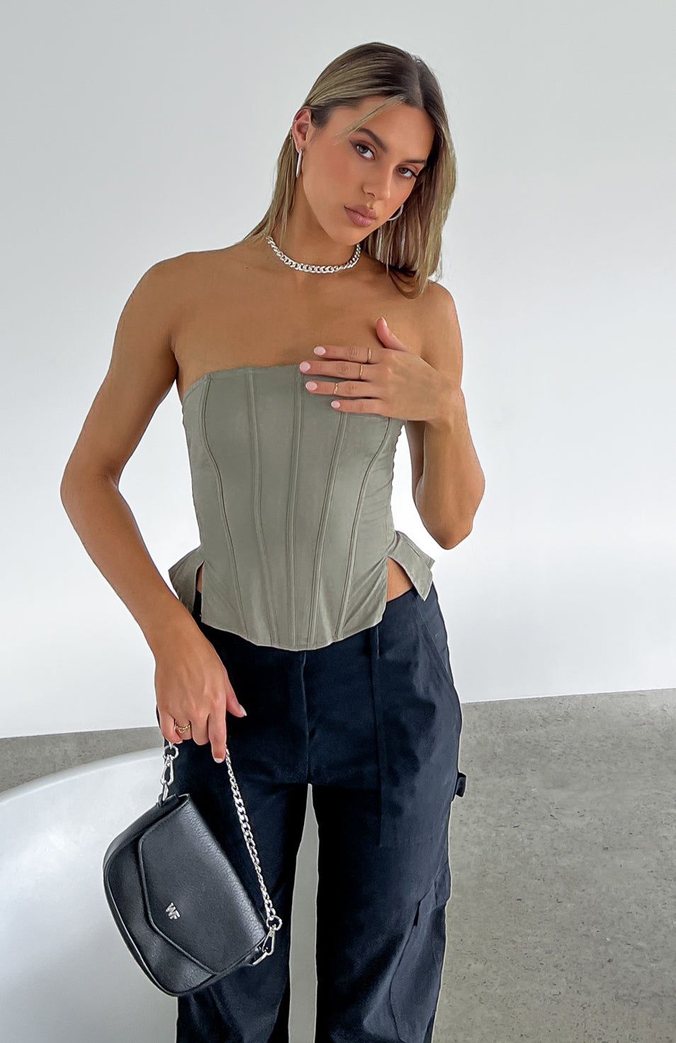 Always A Good Idea Bustier Mushroom sold by White Fox Boutique product image thumbnail 5