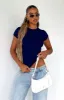 Too Blessed Tee Navy sold by White Fox Boutique