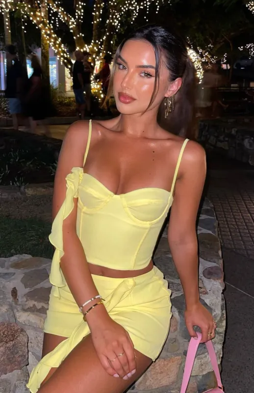 I Want Your Love Bustier Lemon sold by White Fox Boutique