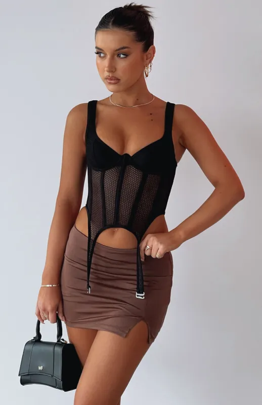 Act Brand New Mini Skort Chocolate sold by White Fox Boutique