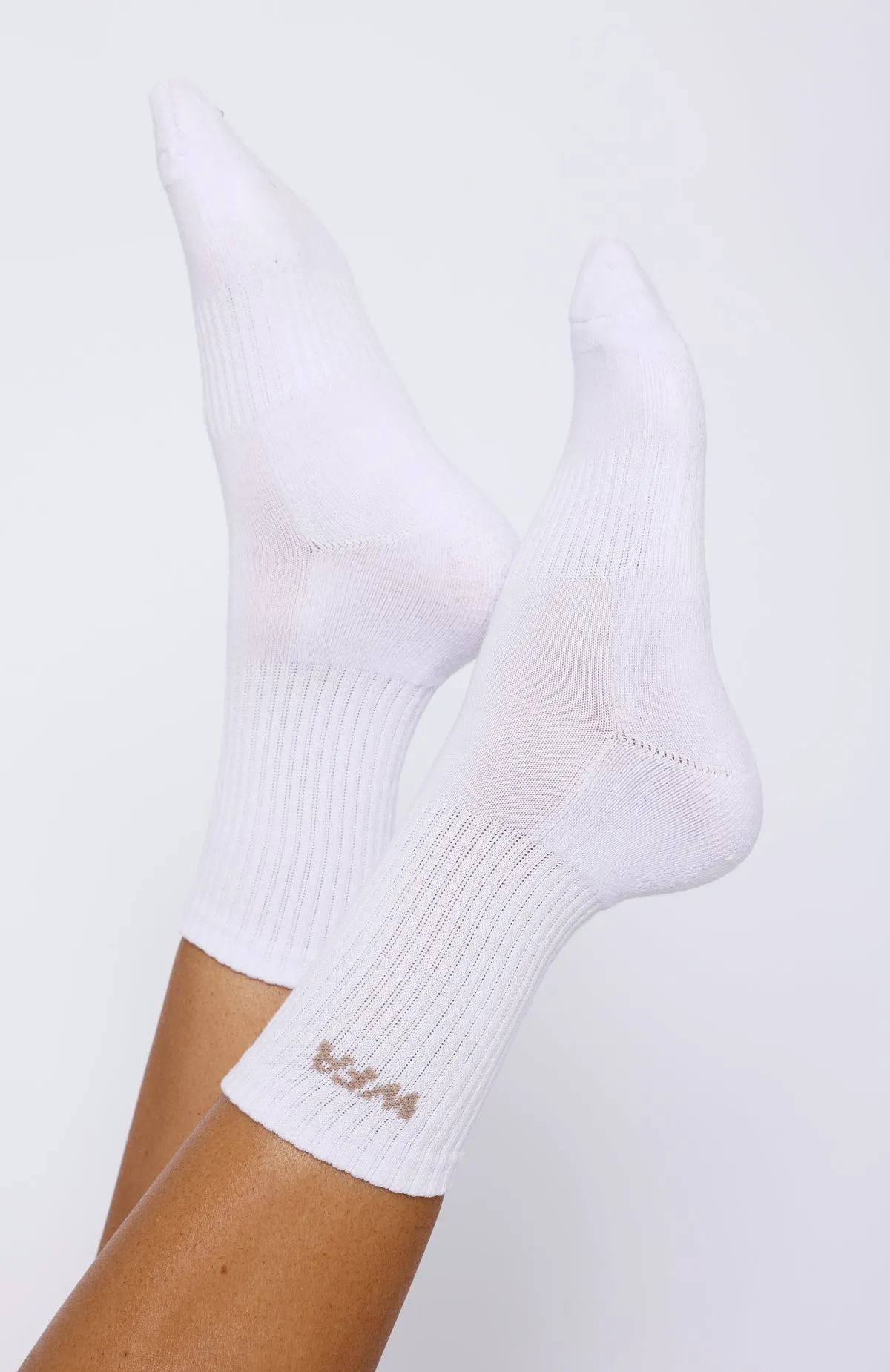 WFA Socks White/Taupe sold by White Fox Boutique product image thumbnail 3