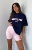 Limited Edition Offstage Oversized Tee Sapphire sold by White Fox Boutique
