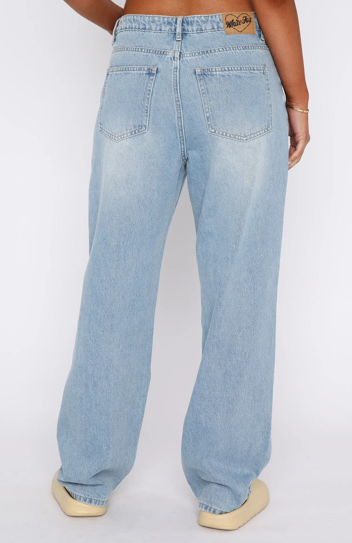 With You Low Rise Wide Leg Jeans Vintage Mid Blue sold by White Fox Boutique product image thumbnail 4