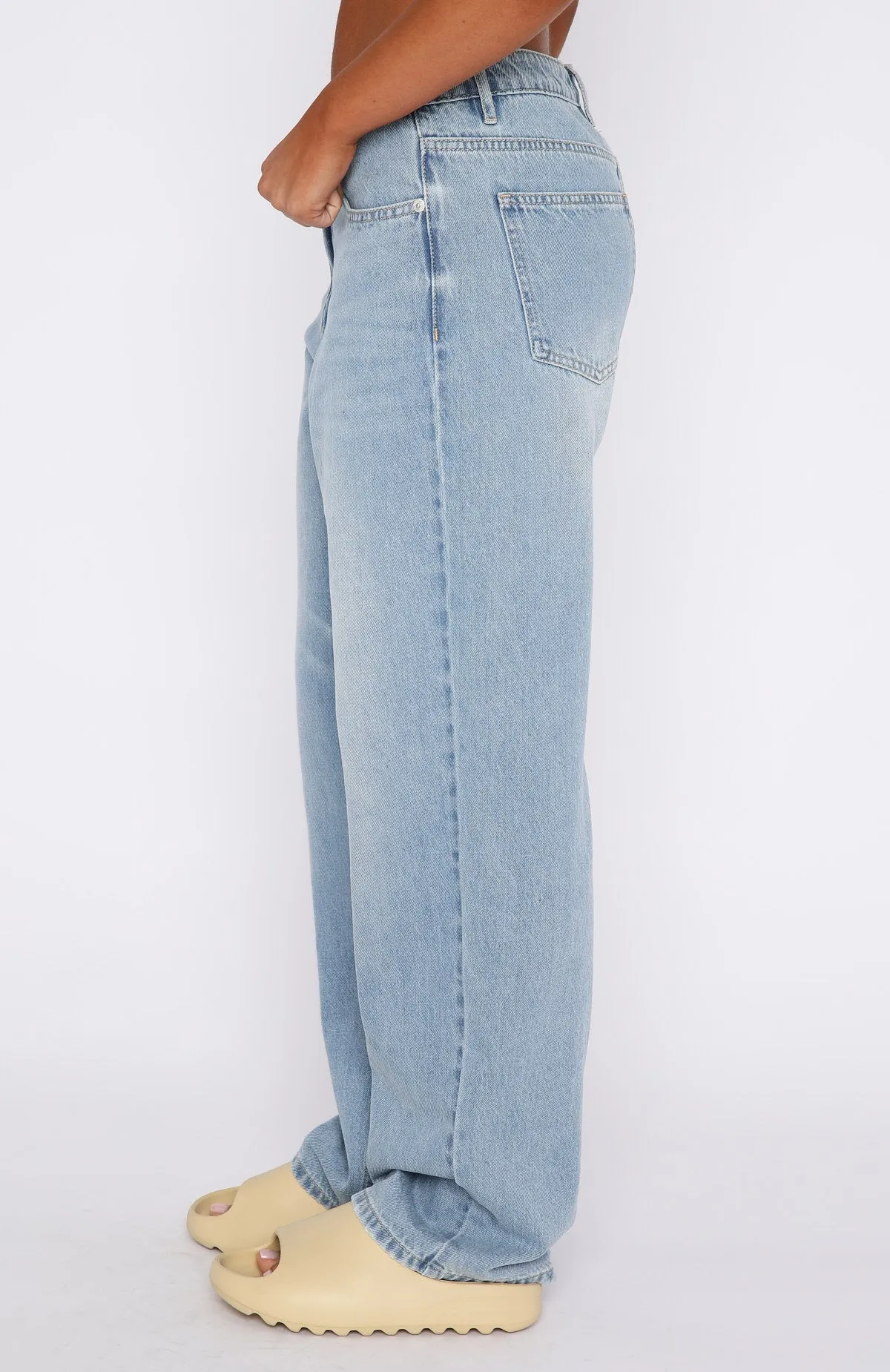 With You Low Rise Wide Leg Jeans Vintage Mid Blue sold by White Fox Boutique product image thumbnail 3
