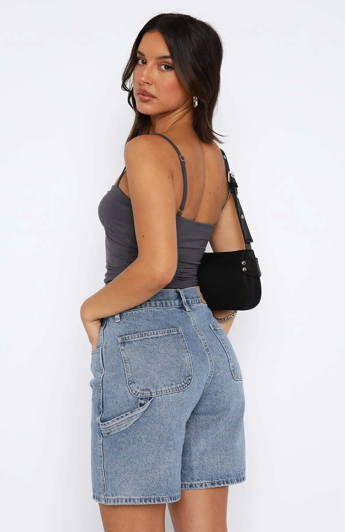 Looking For Your Love Top Charcoal sold by White Fox Boutique product image thumbnail 4