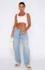 With You Low Rise Wide Leg Jeans Vintage Mid Blue sold by White Fox Boutique