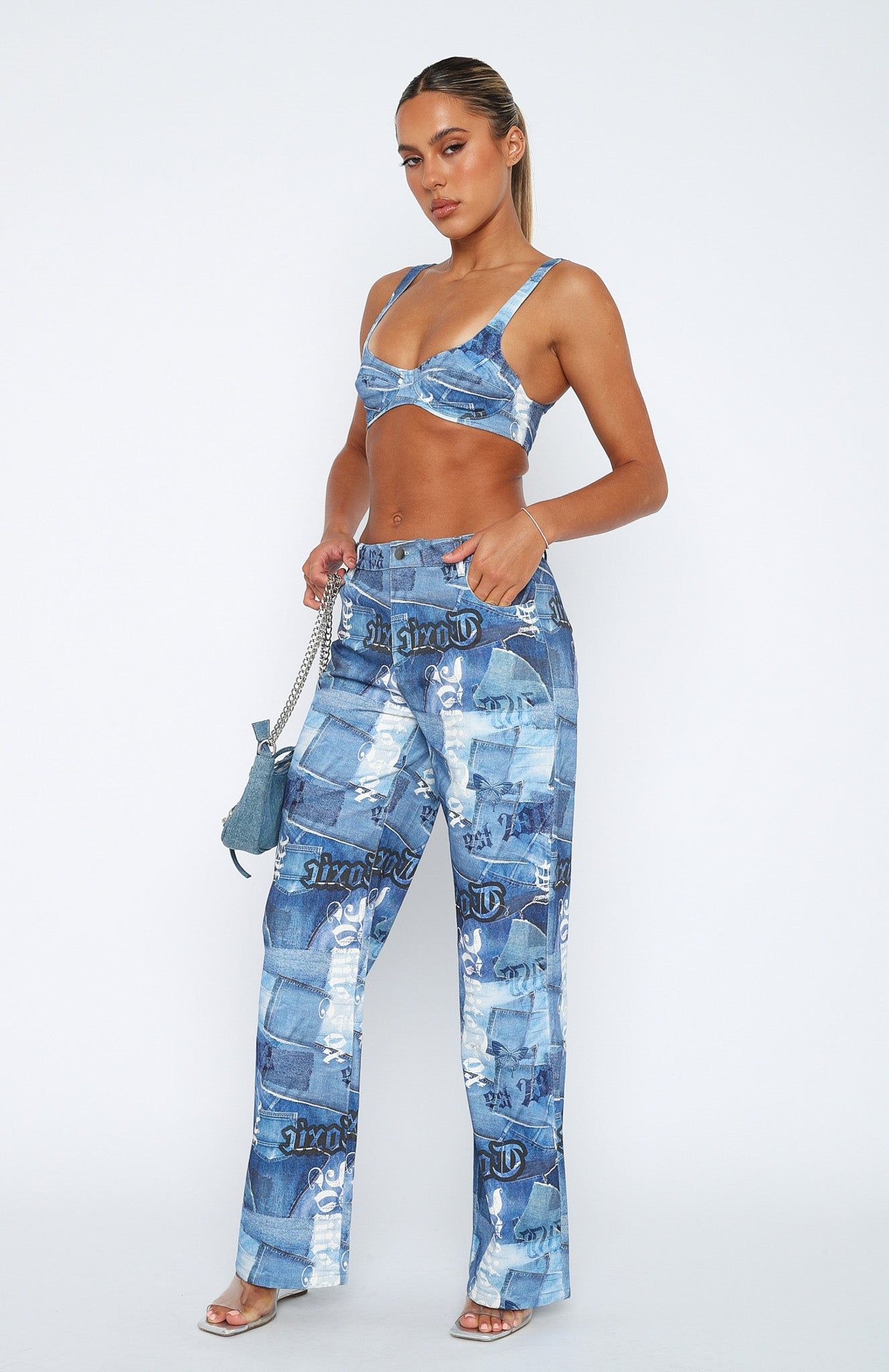 All Or Nothing Pant Chambray sold by White Fox Boutique product image thumbnail 5