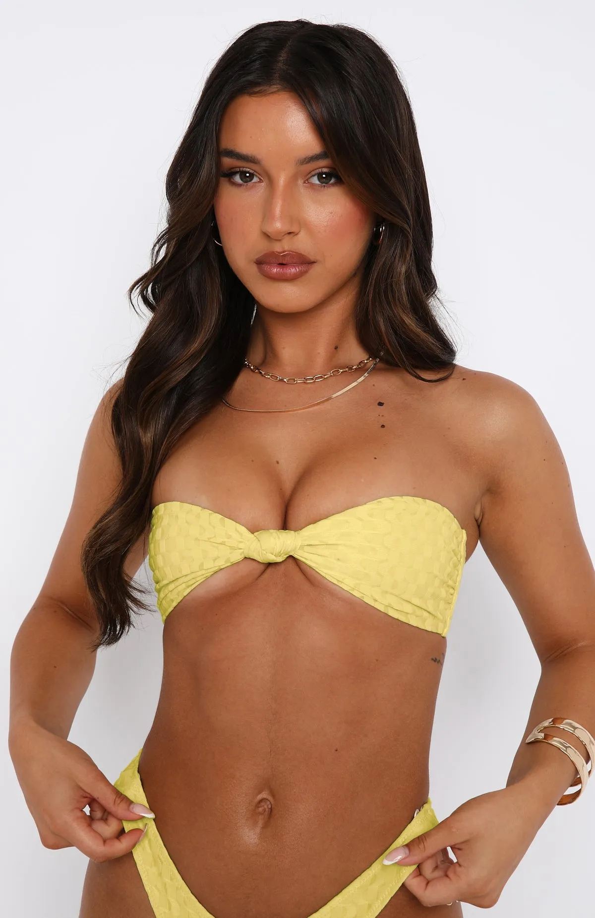 Sea Haze Bandeau Bikini Top Lemon sold by White Fox Boutique product image thumbnail 2