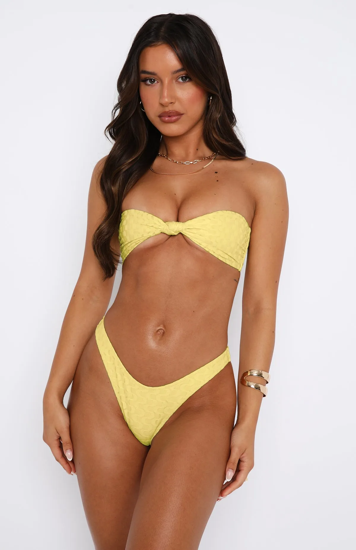Sea Haze Bandeau Bikini Top Lemon sold by White Fox Boutique product image thumbnail 4