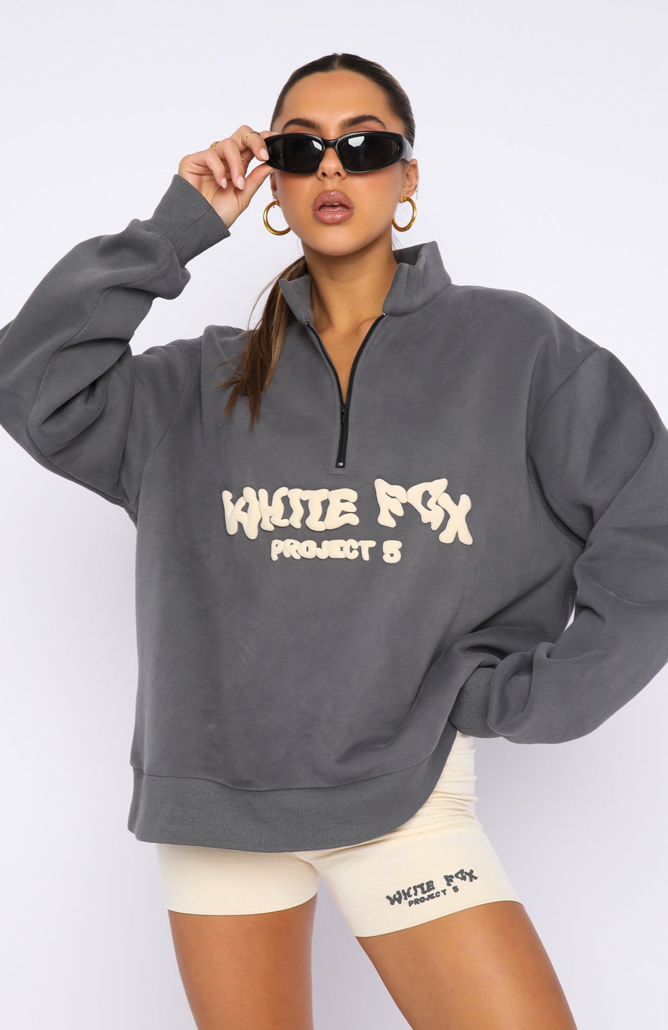 Project 5 Zip Front Sweater Volcanic sold by White Fox Boutique product image thumbnail 2