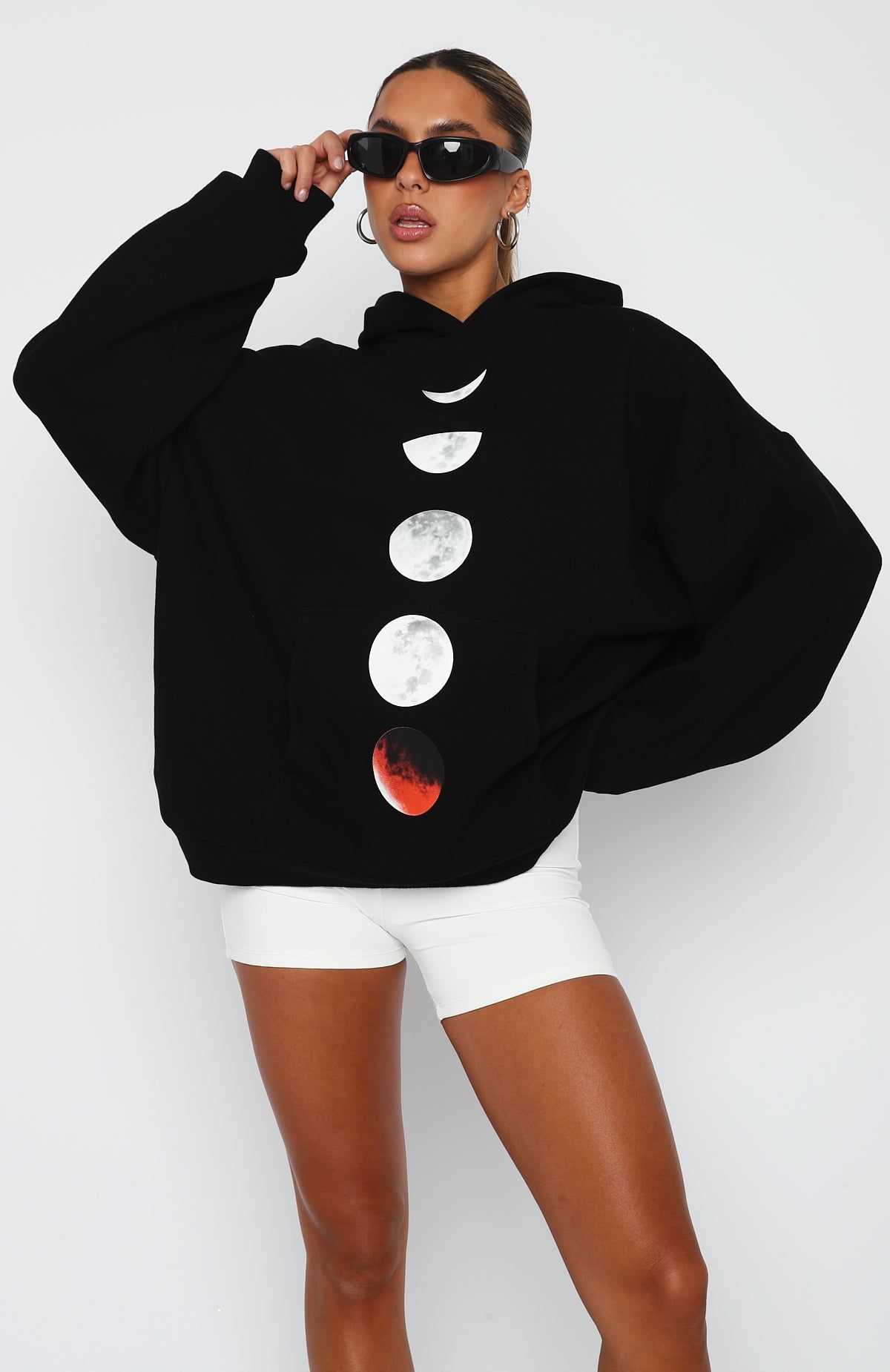 Eclipse Hoodie Black sold by White Fox Boutique product image thumbnail 2