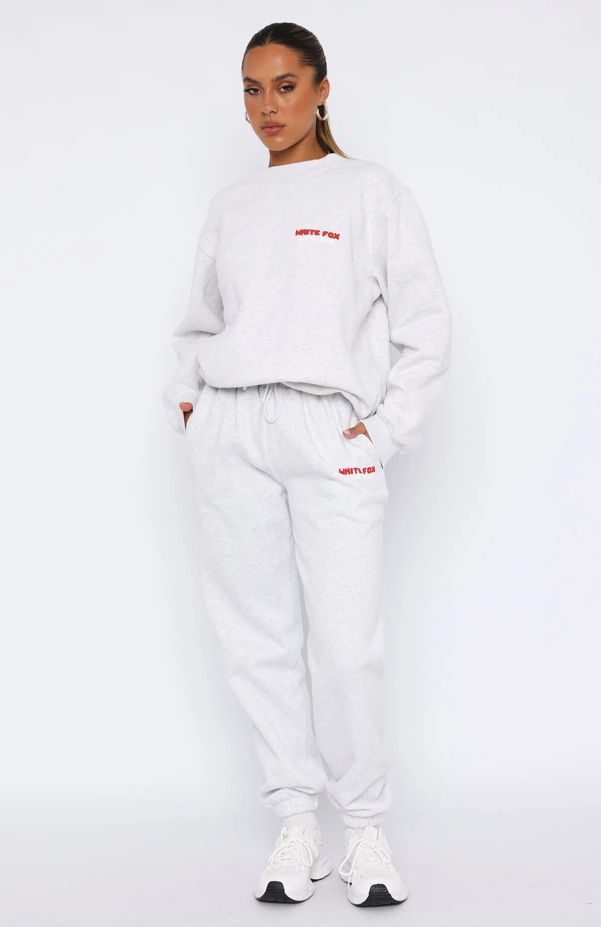 Love Club Sweatpants Grey Marle sold by White Fox Boutique product image thumbnail 2