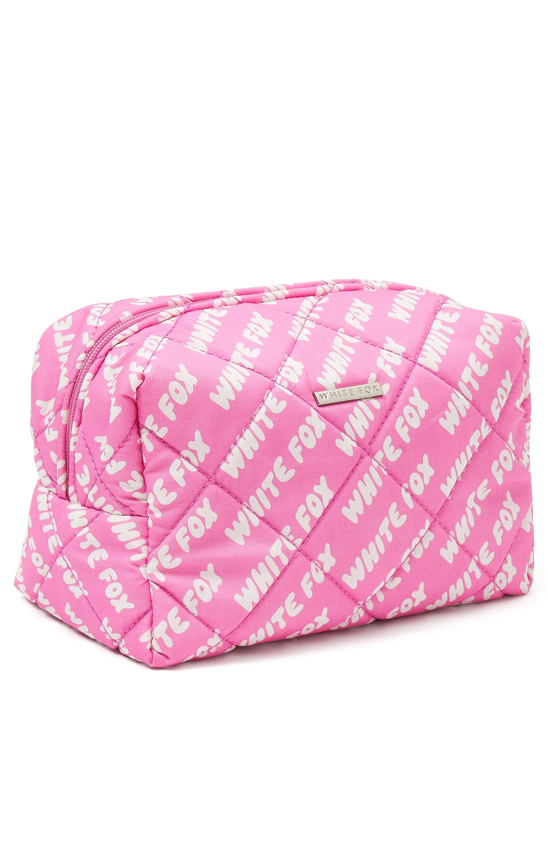 Pink Floral Fox Print Women\'s Cosmetic Bag Fox Makeup Pouch With Floral Art,animal Cosmetic Bag  main image 4
