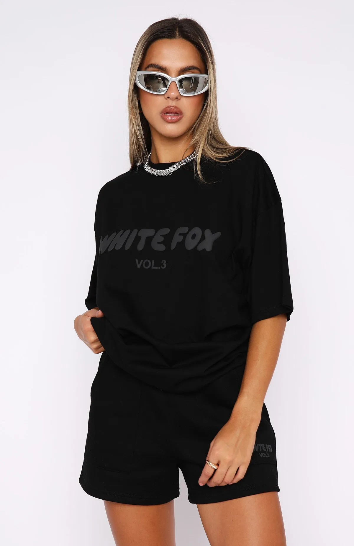 Offstage Oversized Tee Onyx sold by White Fox Boutique product image thumbnail 2