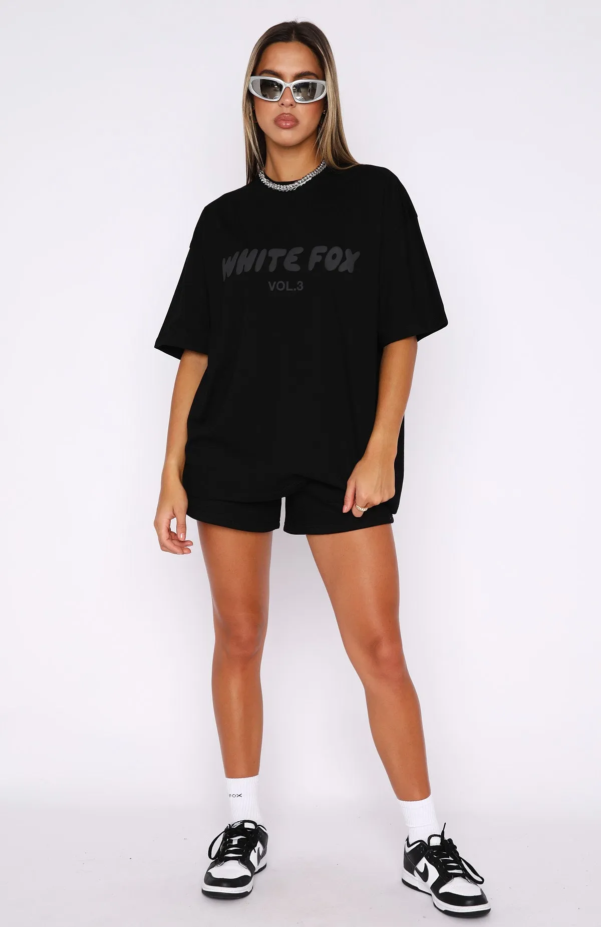 Offstage Oversized Tee Onyx sold by White Fox Boutique product image thumbnail 5