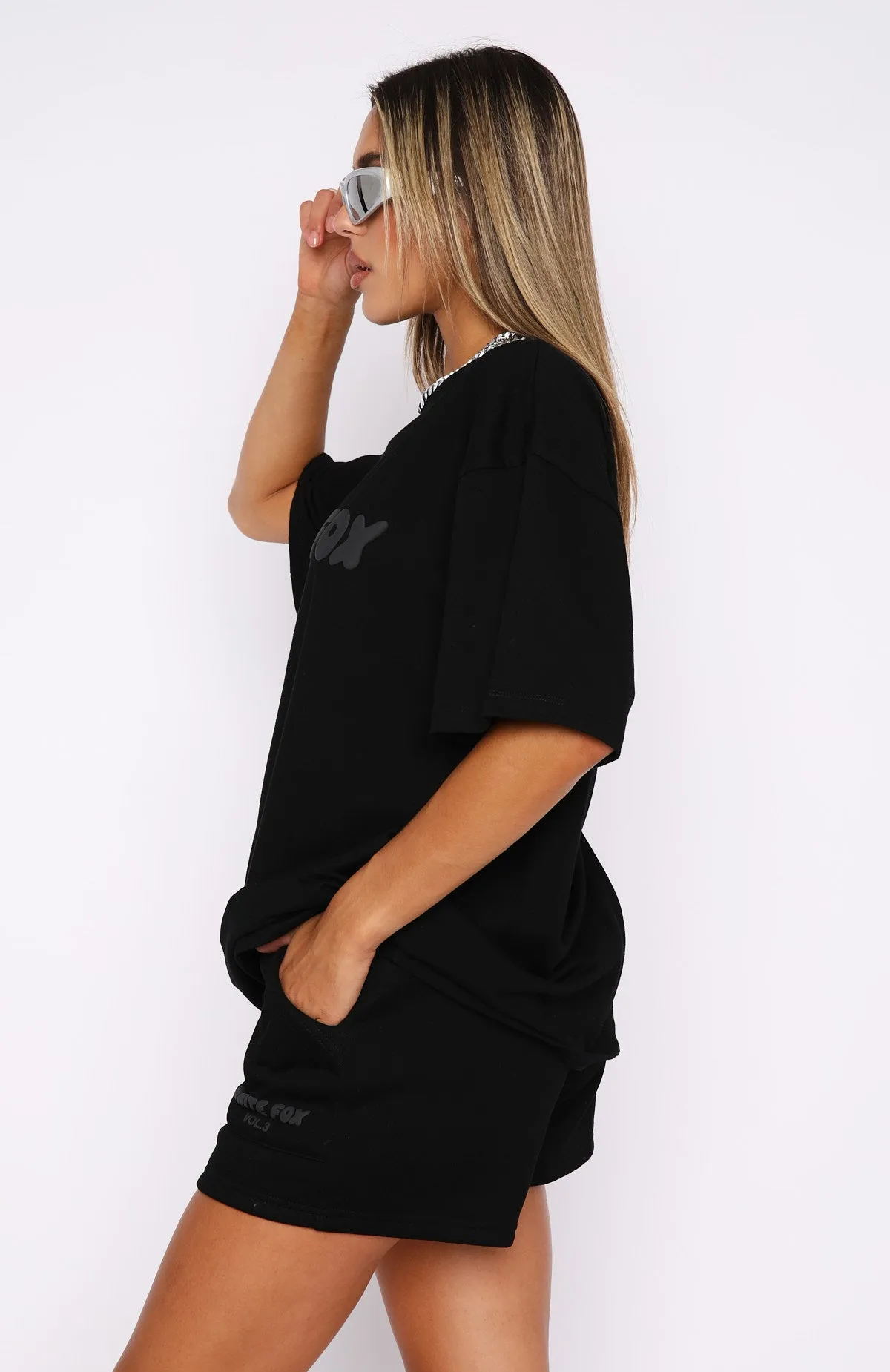Offstage Oversized Tee Onyx sold by White Fox Boutique product image thumbnail 3