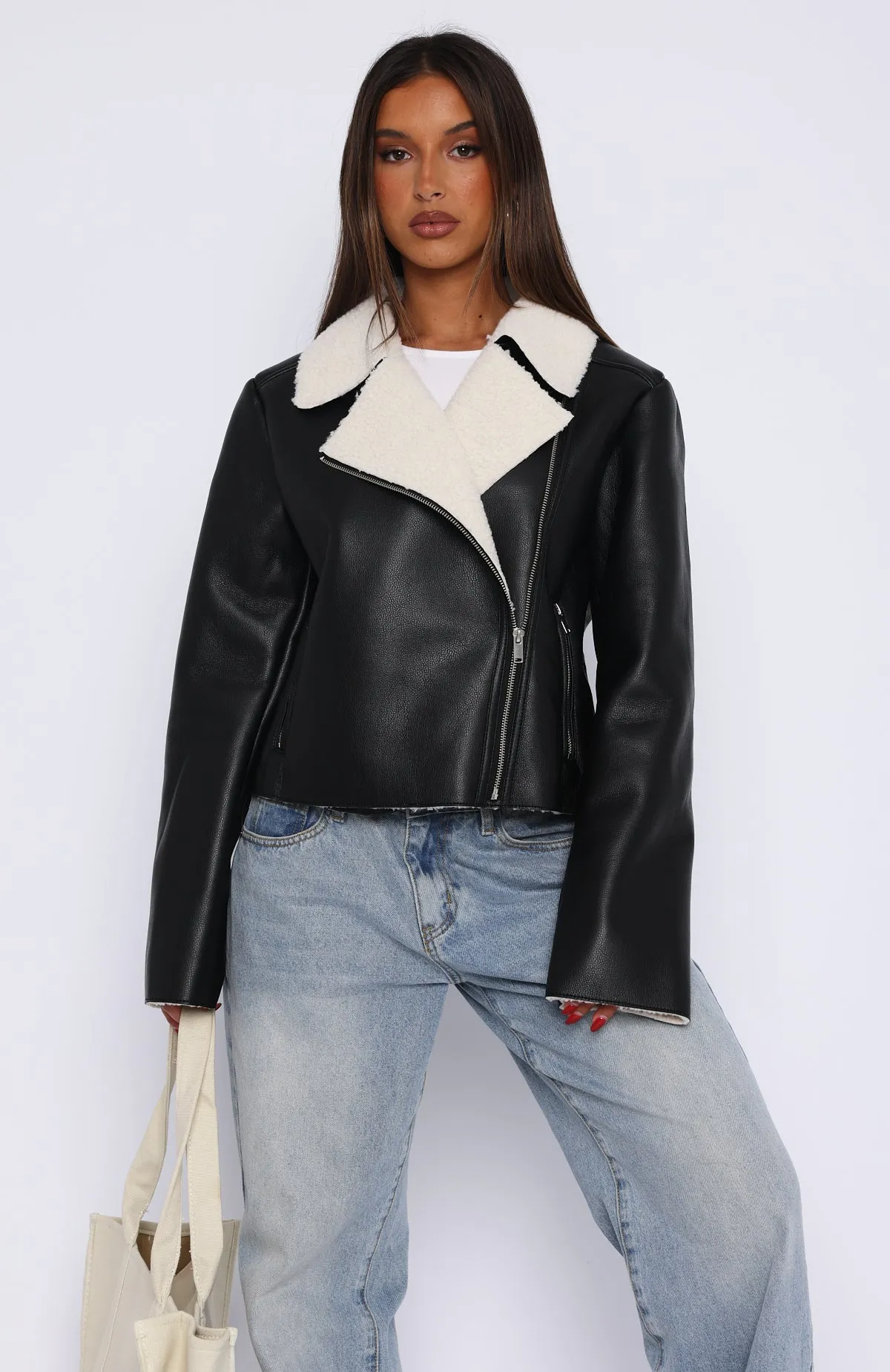 Stand By Me PU Jacket Black sold by White Fox Boutique product image thumbnail 5