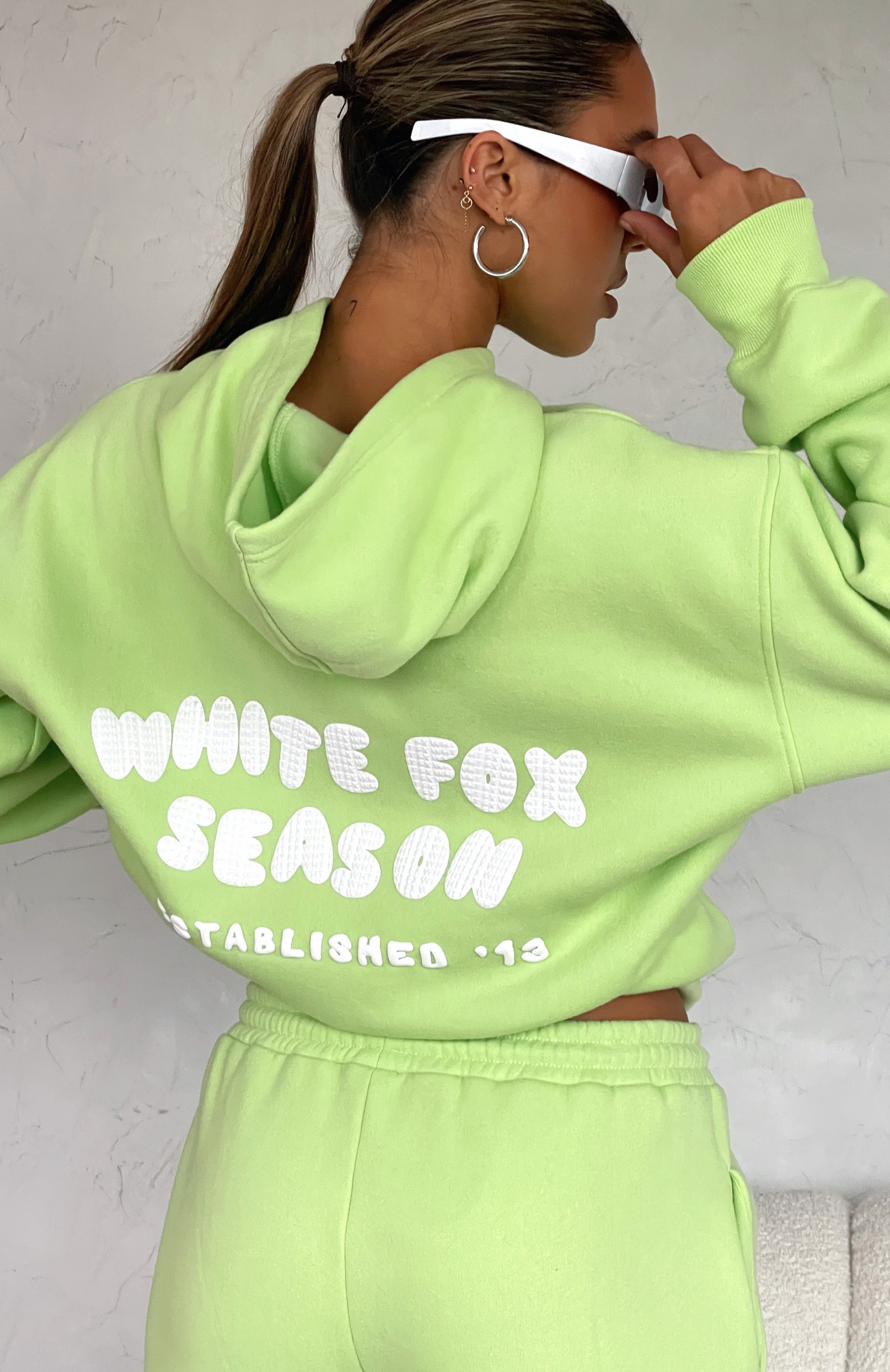 The Main Season Oversized Hoodie Neon Green sold by White Fox Boutique