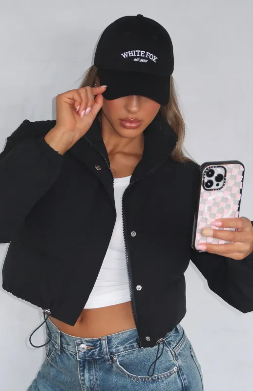 Actions Talk Cap Black sold by White Fox Boutique